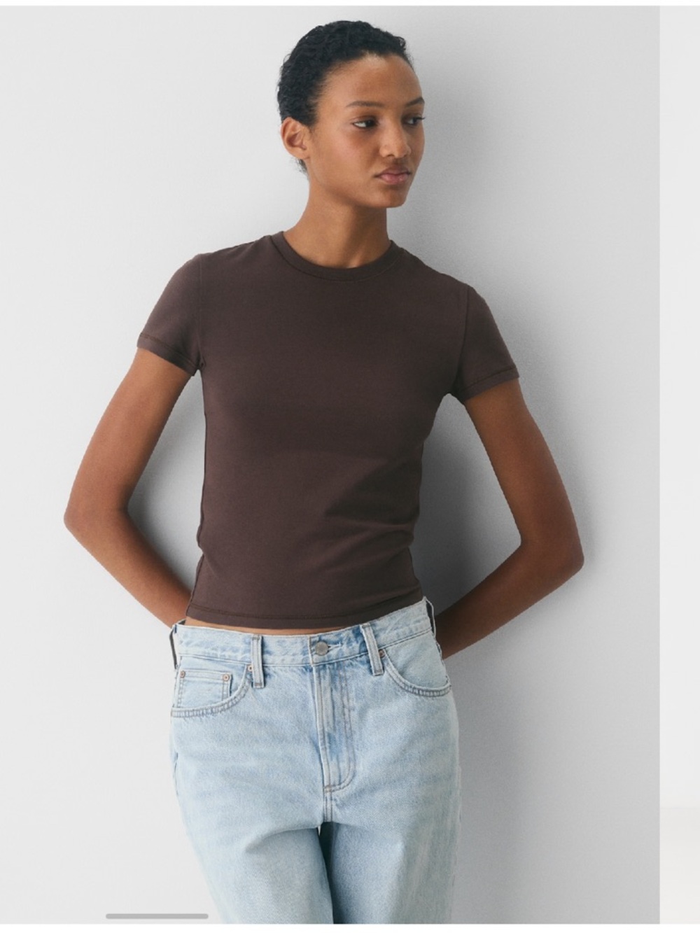 Aritzia HomeStretch Rib Tune Waist T-Shirt size S